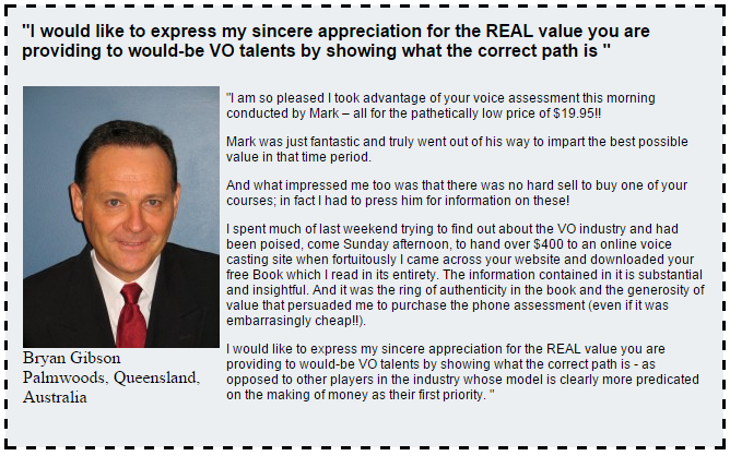 Bryan Gibson Voice Consultation Testimonial